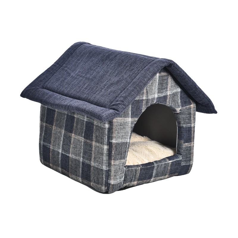 Casa para mascotas de tela lavable, preciosa casita de perros