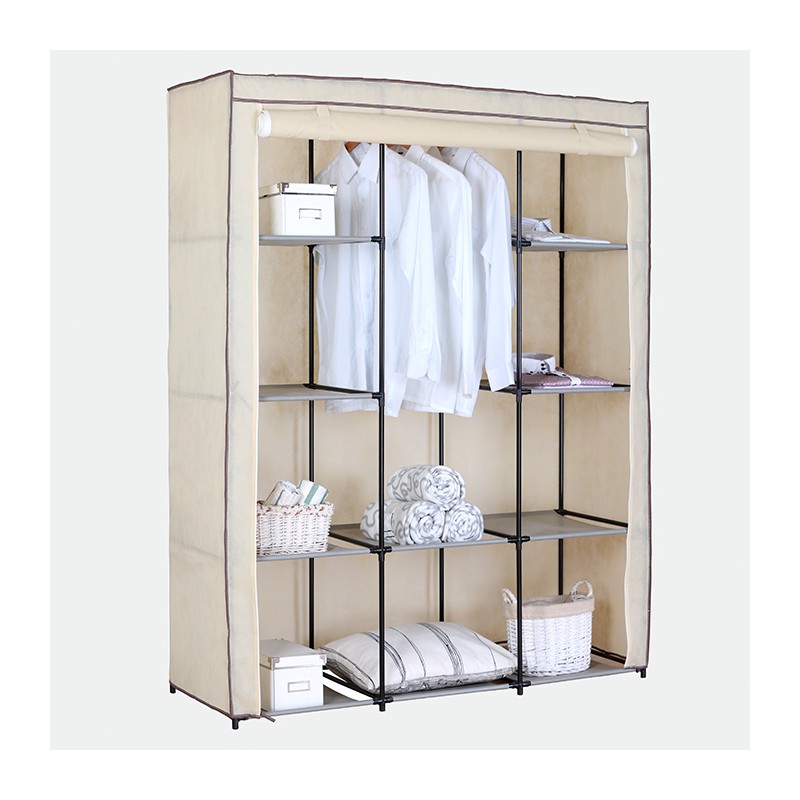 De tela armario gris 160cm-plegable armario ropero armario de tela armario de ropa 