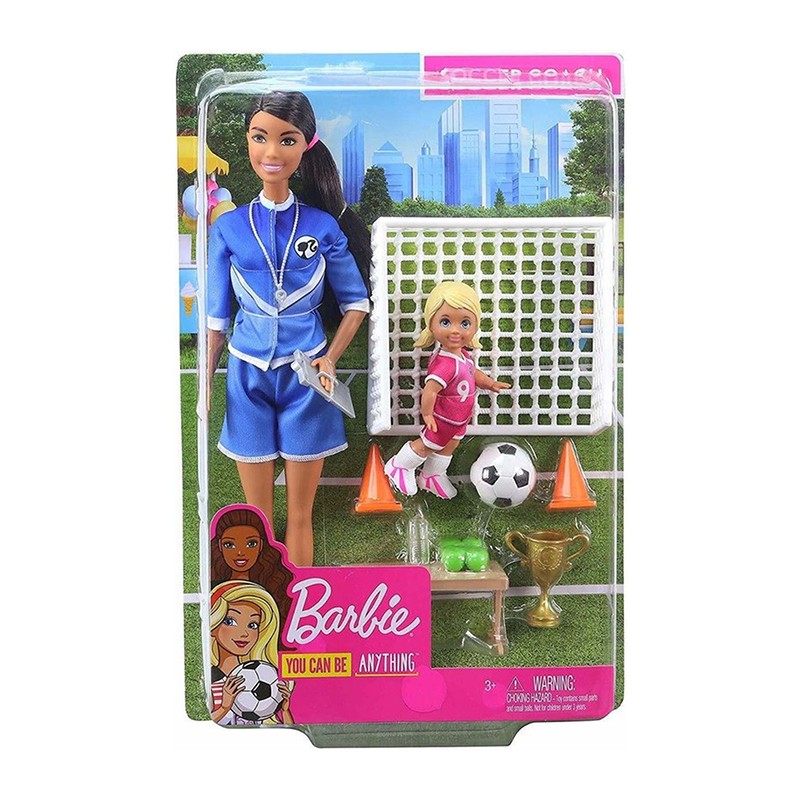 hazlo plano Error biología Muñeca Barbie playset futbolista Mattel rubia| Tiendas MGI