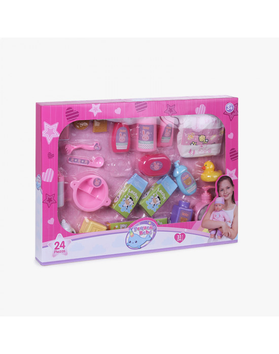 Set 24 accesorios para el baño muñeco bebé